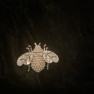 Elegant Ciner Vintage Pearl and Gold Toned Bee Brooch